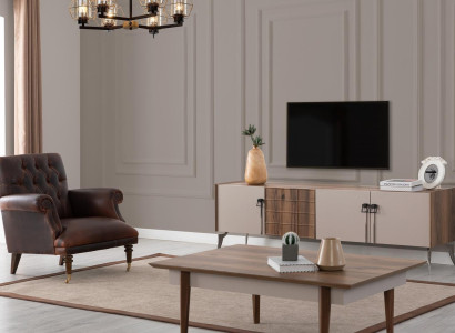 Living room designer set luxury coffee table modern TV wardrobe 3 pieces new